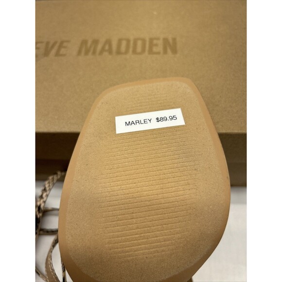 Steve Madden Marley Snake Block Heel Strappy Squared Off Toe Womens Shoes SZ 6 - Picture 11 of 12
